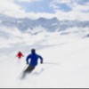 Skifahrer im Skigebiet Arosa