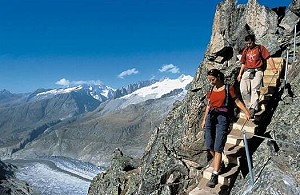 Bergwanderung am Aleschgletscher
