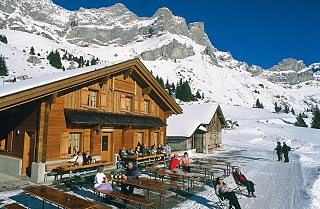 Skih�tte im Skigebiet von Engelberg