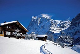 Grindelwald Dorf im Winter