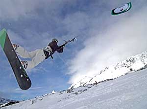 Snowkiten am Achensee