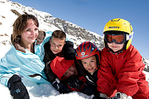 Familie in Alpe d�Huez