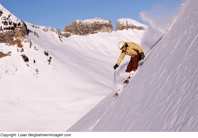 Skifahrer in Altaussee