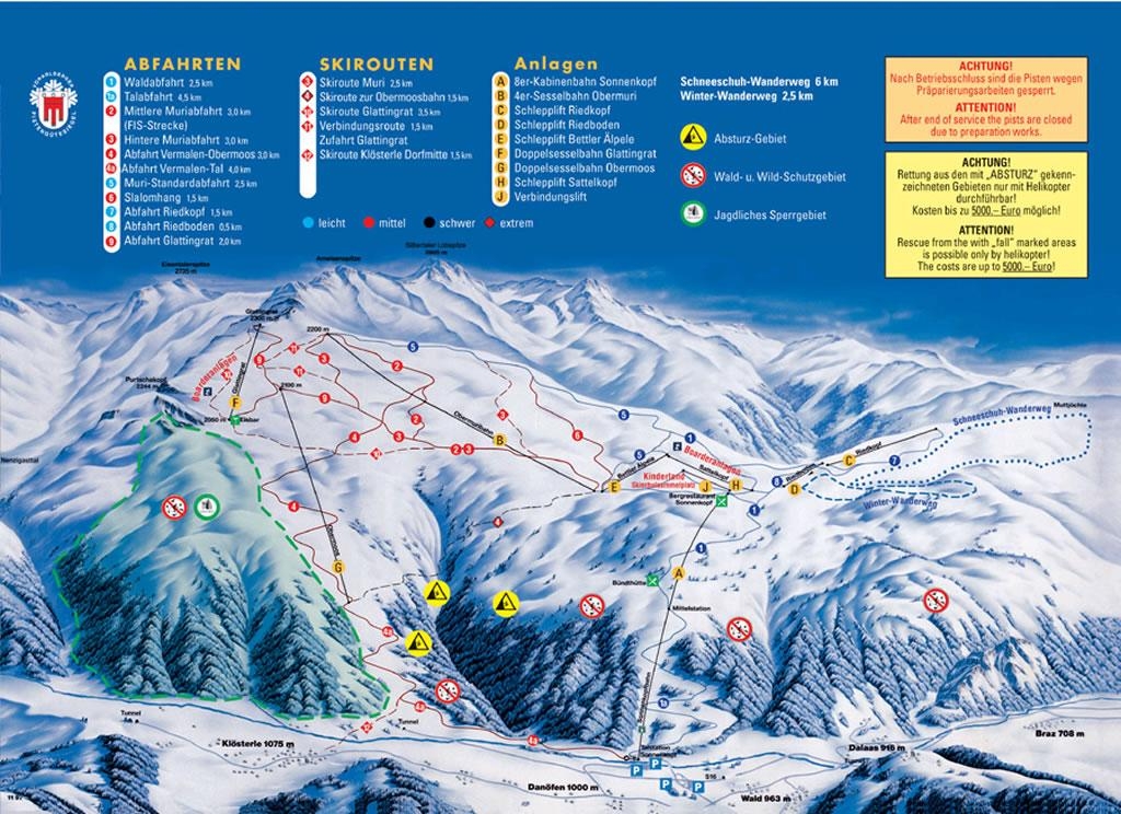 Dalaas Pistenplan
