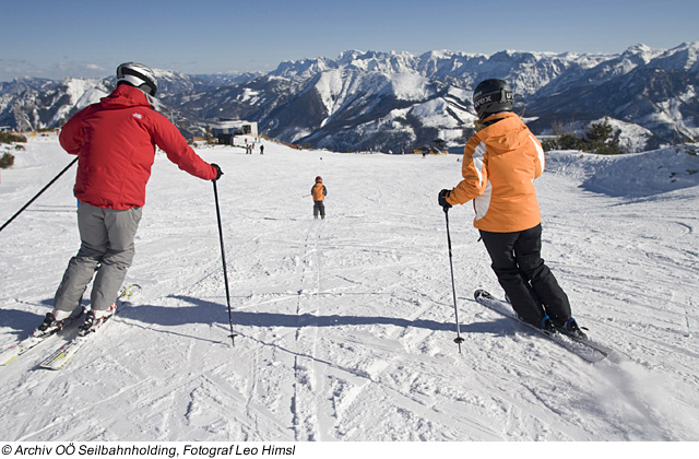 Skifahrer am Feuerkogel – Ebensee am Traunsee