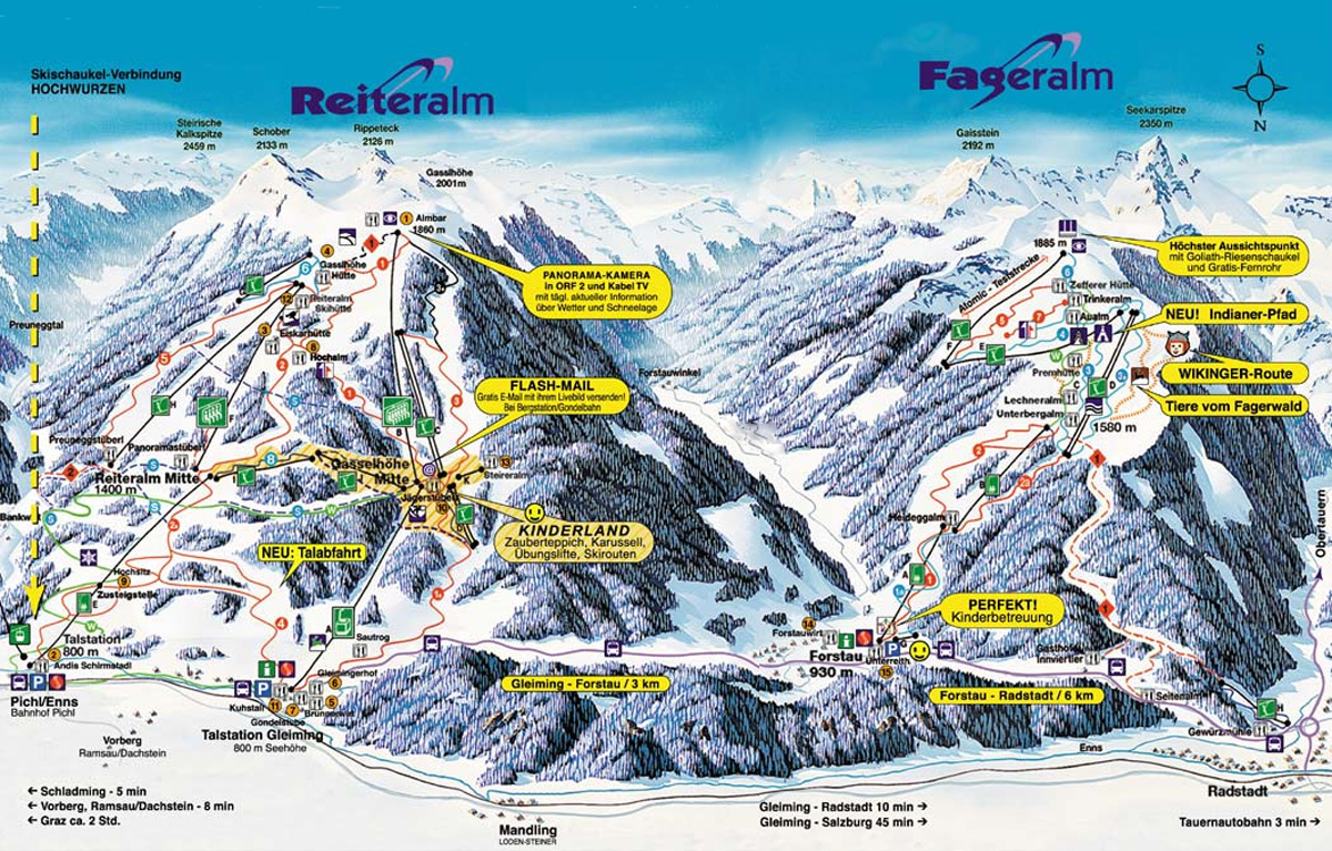 Forstau Pistenplan