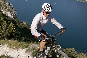Mountainbiker am Gardasee