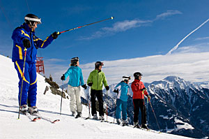 Gruppe von Skifahrern in Bad Gastein