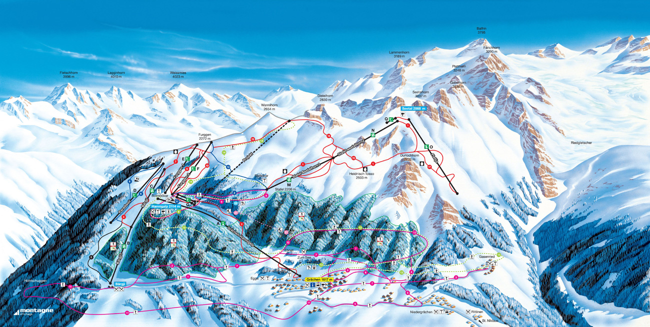Pistenplan Gr�chen