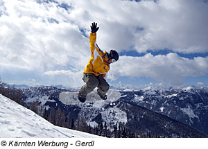 Snowboarder in Kärnten