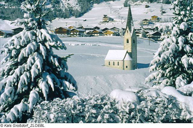 Osttirol im Winter, der Ort Kals