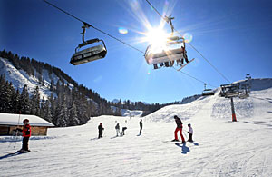 Seilbahn im Skigebiet Lofer