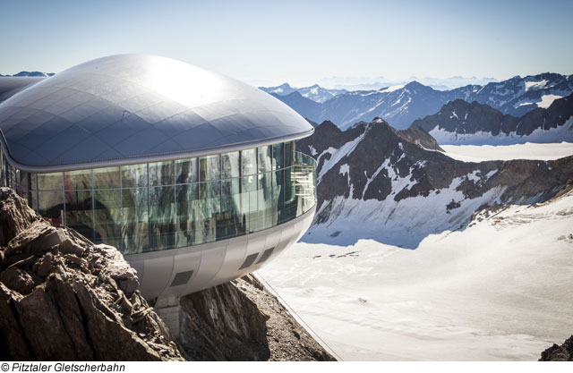 Skigebiet Pitztal – Besondere Architektur auf dem Wildspitz