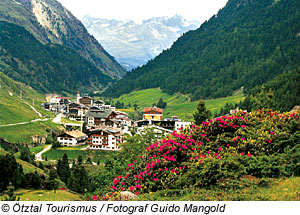 Blick auf den Ort Vent, �tztal