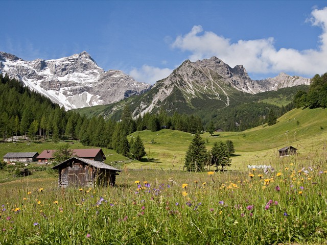 Blick auf Brand im Brandnertal