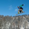 Snowboarder im Brandnertal Skigebiet