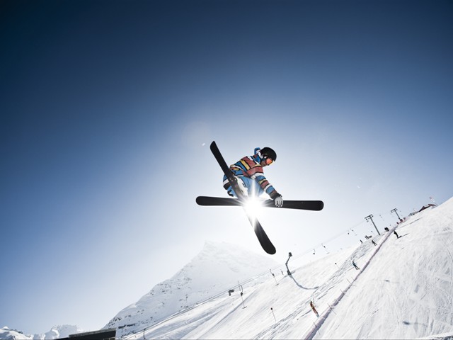 Freestyler im Skigebiet Galtür