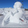 Babydrachen aus Schnee in Ischgl