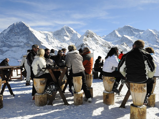 Aprés Ski auf dem Männlichen, Jungfrau Region