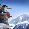 Familie im Skigebiet Ötztal