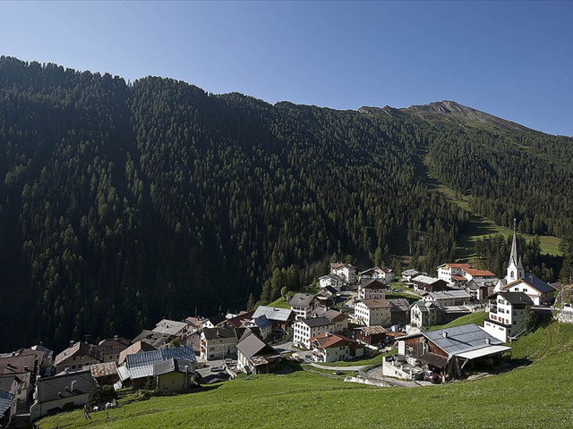 Blick auf Samnaun-Compatsch im Sommer