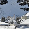 Blick auf den verschneiten Ort Vent im Ötztal