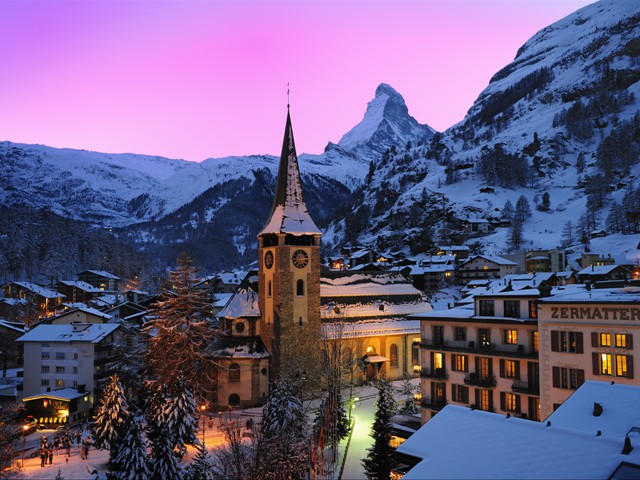 Sonnenaufgang über Zermatt