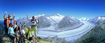 Aletsch Arena, Blick auf den Aletsch Gletscher