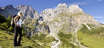 Wandern in der Region Hochkönig - Blick zum Gipfel