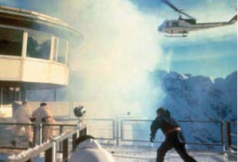 James Bond Action-Scene auf dem Schilthorn