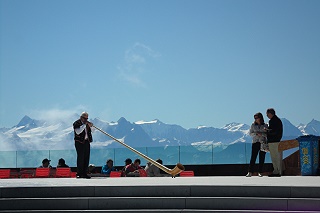 Alphornbläser auf dem Pilatus, Vierwaldstättersee