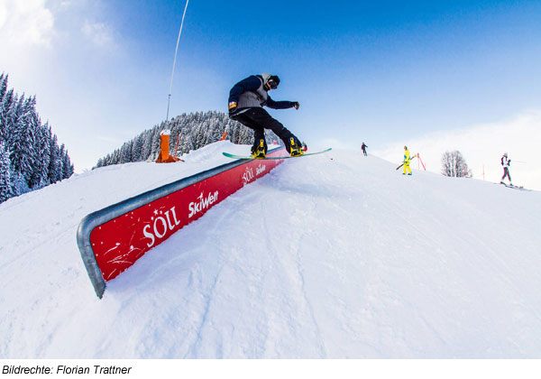 Snowboarden am Wilden Kaiser