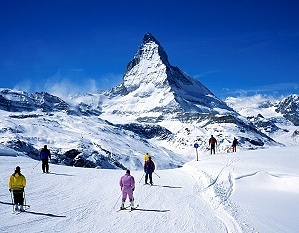 Skipiste in Zermatt