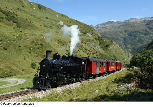 Dampfbahn in Andermatt