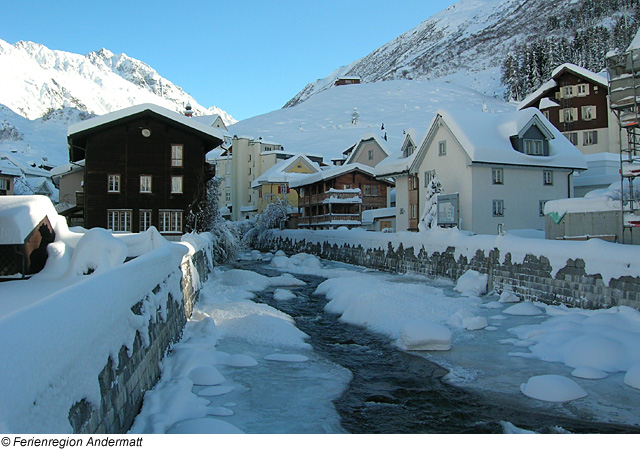 verschneites Andermatt