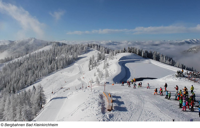 Bad Kleinkirchheim Blick auf Skigebiet