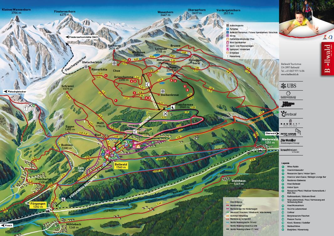 Bellwald Wanderkarte