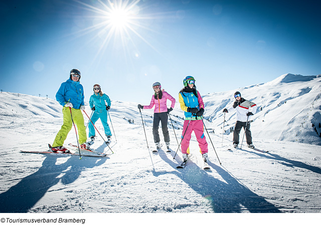 Skifahrer in Bramberg am Wildkogel