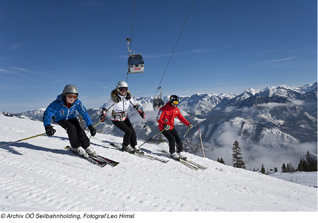 Skifahrer am Feuerkogel – Ebensee am Traunsee