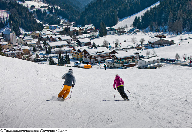 Skifahrer in Filzmoos