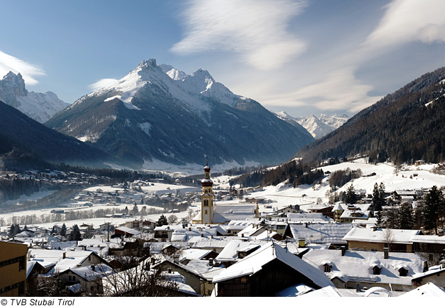 Fulpmes im Stubaital im Winter