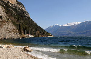 Strand in Tignale am Gardasee