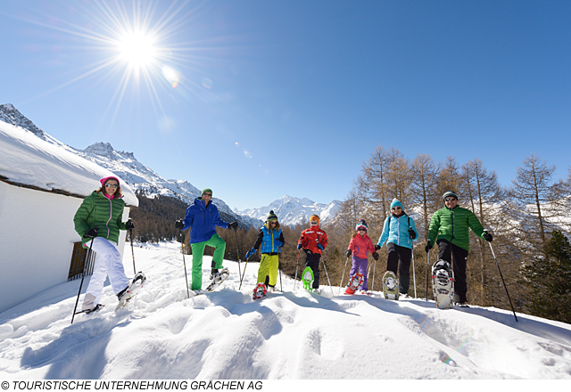 Schneeschuhwandern in Grächen