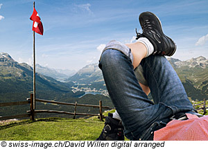 Wandern auf Muottas Muragl, Graubünden