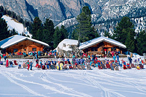 Entspannung im Skigebiet Grödner Tal