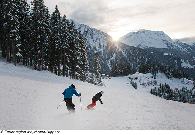 Skifahren und Snowboarden in Hippach