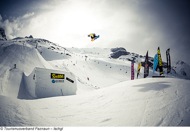 Snowboarden im Skigebiet Ischgl