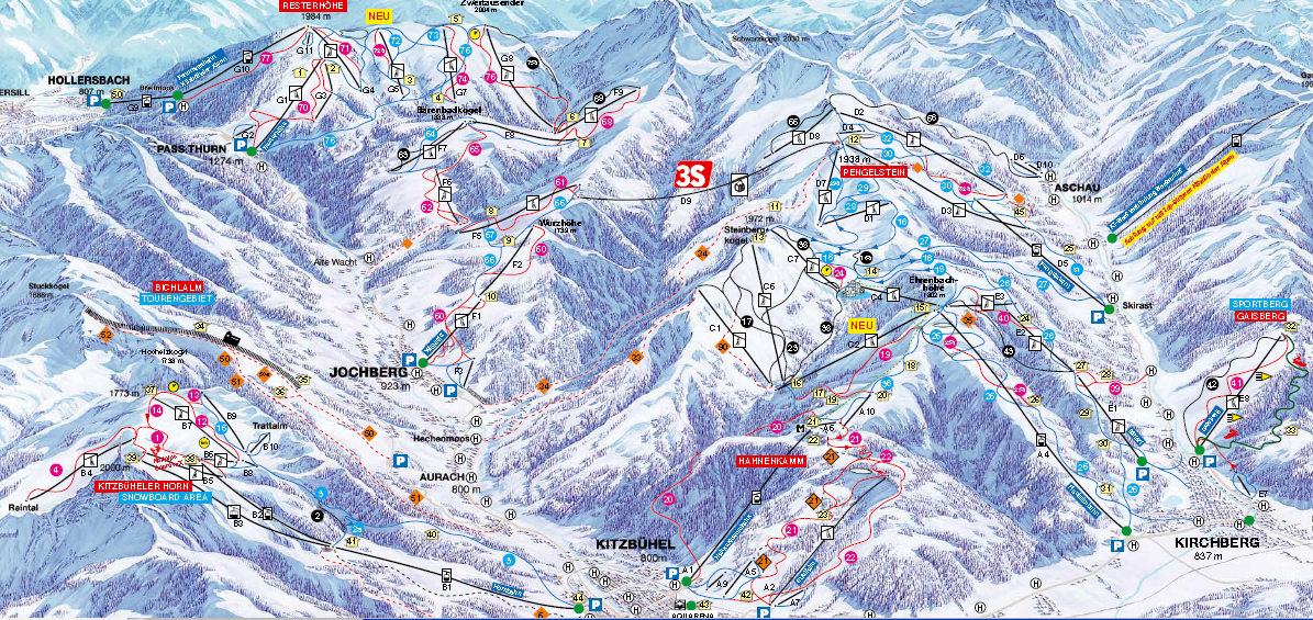 Kitzbühel Pistenplan