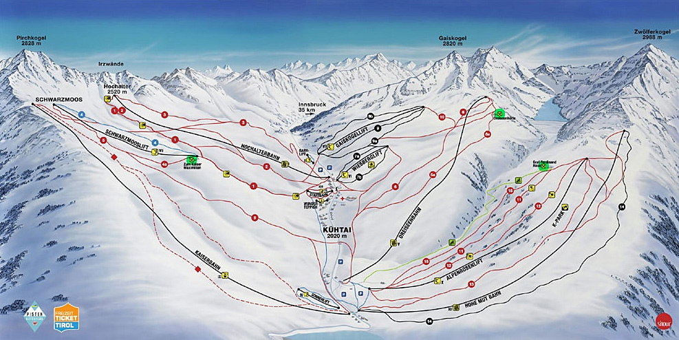 Skigebiet Kühtai, Skipasspreise, Pistenplan, Skiurlaub, Winterurlaub