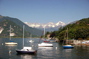 Verbania: Blick Richtung Alpen